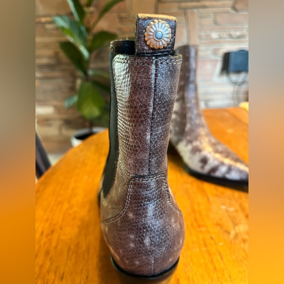 PAIGE Willa Western Bootie in Lizard Gray - Picture 5 of 7